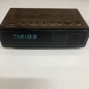 Vintage Panasonic RC65 Alarm Clock Radio AM FM Woodgrain Tested Working Clean
